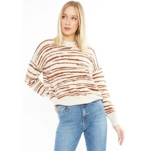 4SI3NNA • REBECCA FUZZY SWEATER ZIEBRA PRINT